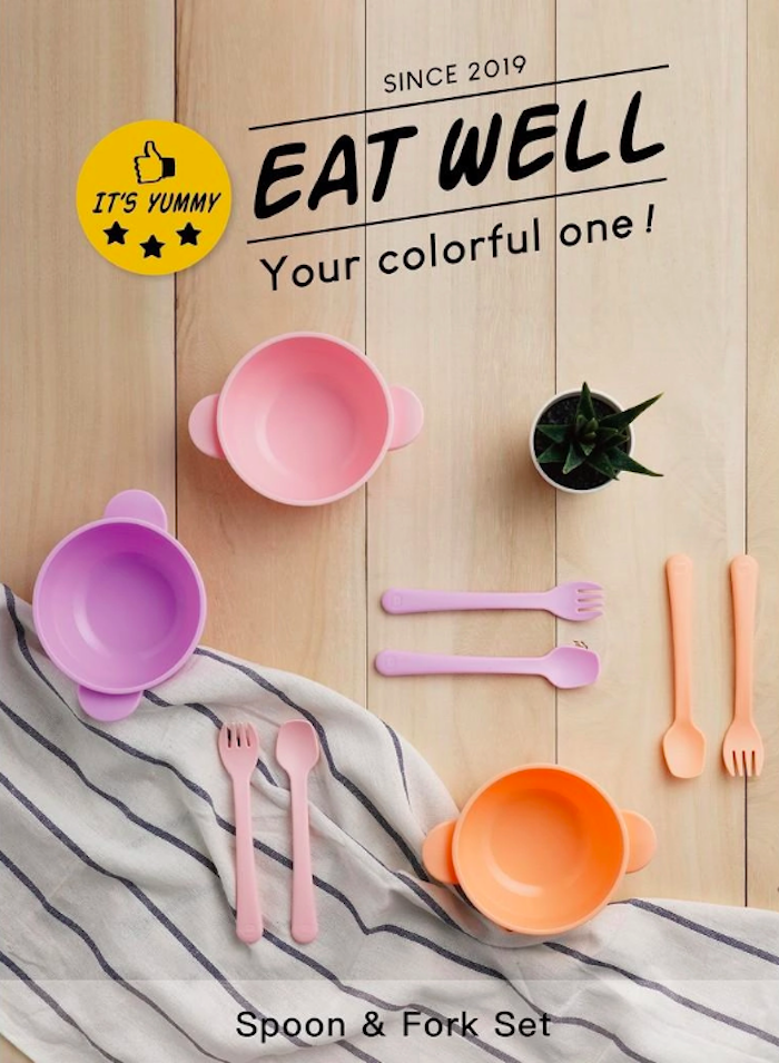 simba baby toddler spoon and fork set with travel storage case 宝宝汤匙叉盒子
